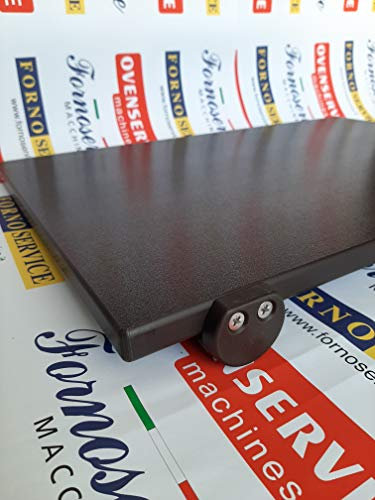 FORNOSERVICE Tabla de cortar de polietileno profesional marrón, 80 x 40 x 2 cm, con topes para banco