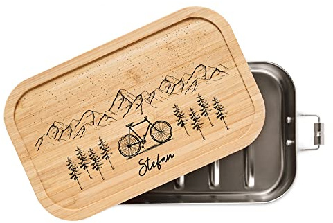 ABENTEUERNAH - Personalisierte Brotdose für Erwachsene - Individuelle und Robuste Edelstahl Brotdose mit Namen - Personalisierte Geschenke für Männer (Kleine Lunchbox 750 ml)