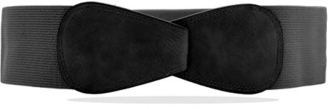 Van Der Rich ® - Obi Gürtel Elastisch Dehnbar Breite 7 cm - Damen (Schwarz, One Size)