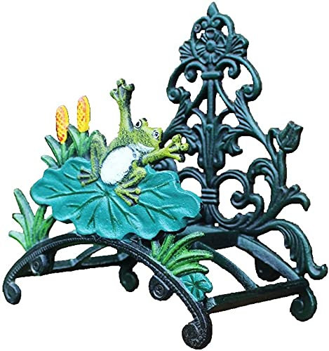 Schlauchhalter, strapazierfähig, Metall, Frosch, Gusseisen, Schlauchhaken, Haushalt, Schlauchaufroller, Antik, Garten, Hof, dekorativ (Gusseisen, Einheitsgröße)