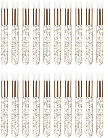 TOOYFUL 20 Stück Glitzer-Lash-Bürsten Professionelle Wasch-Wimpern-Reinigungsbürsten Make-up-Entferner-Werkzeug Wimpernverlängerung Wimpernbürsten, Gold
