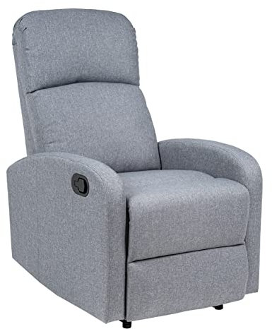 Gremium Poltrona Relax Reclinabile a Letto Con Seduta Ergonomica In Tessuto, Schienale Regolabile e Doppio Cuscino Per Arredo Salotto, Soggiorno e Ufficio