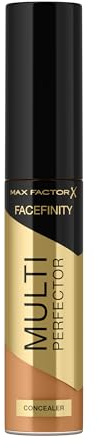 Max Factor Facefinity Multi-Perfector Correttore Liquido Tutto in Uno, Nasconde le Imperfezioni, Luminosità Istantanea, Finitura Naturale, Vegano, Copertura Personalizzabile, 10 Tonalità, 8W, 11ml