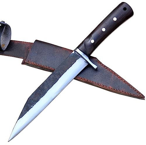 THE NEPAL 20 cm langes handgeschmiedetes Seax-Messer-Temperiertes-geschärftes-Full-Tang-Working-Seax-Messer-Wikinger-Seax-historisches Messer
