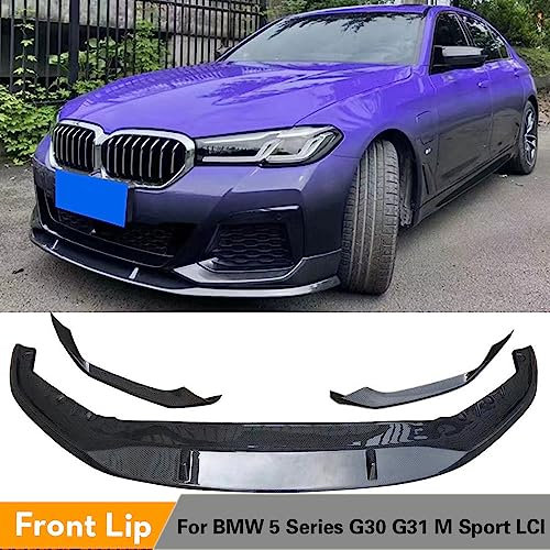 WEYEZE 3 STK Frontlippe Spoiler Frontspoiler für BMW 5 Series G30 G31 M Sport Bumper LCI 2021 Auto FrontstoßStange Splitter Lippenspoiler Bodykit-SchutzzubehöR