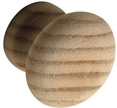 ALLES IM GRIFF Pomello per armadio Hemera Ø 45 mm – Pomello per mobili in legno, profondità 29 mm – Pomello per porta, pino grezzo