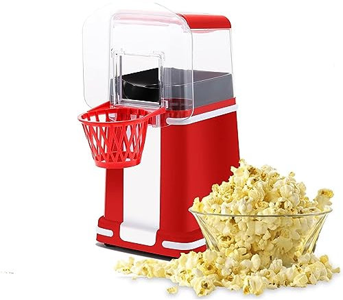 Corn Popcorn Maker, Electric PopCorn Machine, 1200W Super Power and Large Capacity Liner, Heating Even and Non- Stick Coating, Healthy and Free Fat, Easy To Clean, For Party, Birthday, Movie, Kid