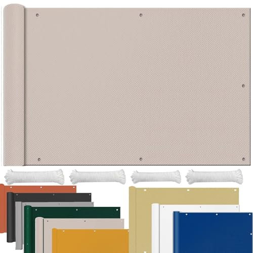 Sonnensegel Rechteckig Mit Ösen Wasserdicht SunSail Sonnensegel Sonnenschutz Windschutz Winterfest Segeltuch für Garten Terrasse Balkon Sonnenschutz glasdach 1.5x3M Taupe