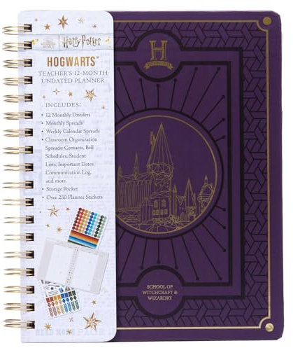 Harry Potter: Hogwarts Teacher's 12-Month Undated Planner: (Harry Potter School Planner School, Harry Potter Gift, Harry Potter Stationery, Undated Planner, Teacher Planner)