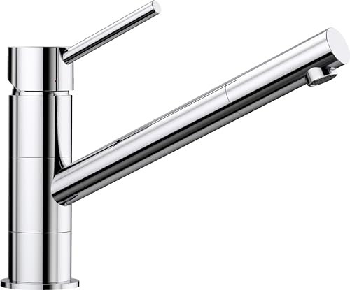 BLANCO KANO | Rubinetto da cucina cromato | bassa pressione | antiriflusso | cartuccia in ceramica | qualità sicura dell'acqua e risparmio idrico