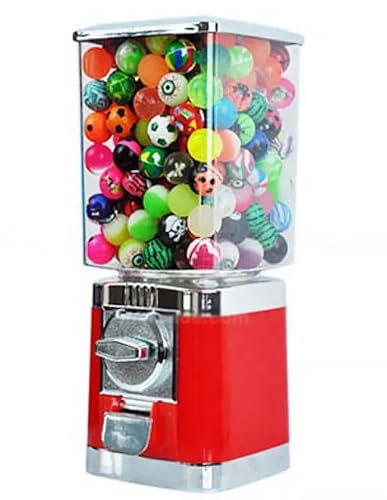 LBMED Máquina Chicles Burbujas,dispensador Máquina Dulces con 200 Piezas Gran Capacidad, 25-35 Mm Caramelo Y Funcionamiento con Monedas,rotación 360° Proporciona Diversión,para Fiestas Navideñas