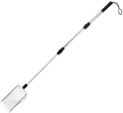 Dualoai Palette estensibili per lettiera per Gatti, Pulizia Animali Domestici, Paletta per lettiera in Metallo per lettiere, 106 cm 5.0x5.0 mm