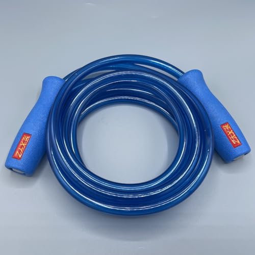 XYZ X4 Savant Heavy Muay Thai Rope - Blue/Blue/Skipping/Jump Rope/Boxers/Heavy/Power/Boxing/MMA/Martial Arts (Blue/Blue, 8ft)