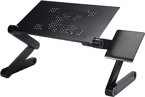 KGDJBGSE Laptop-Betttisch, verstellbar, klappbar, Notebook-Laptop-Ständer, Schreibtischtisch, USB-Kühlkissen, 1 Lüfter, Sofa-Bett-Tablett, Halterung mit