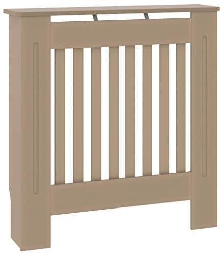 FOZICV Heizkörperabdeckung 78x19x81.5 cm Braun HeizköRperabdeckung Holzgitter HeizköRperverkleidung RippenheizköRper Lamellenwand Holzverkleidung Wand Schließfächer