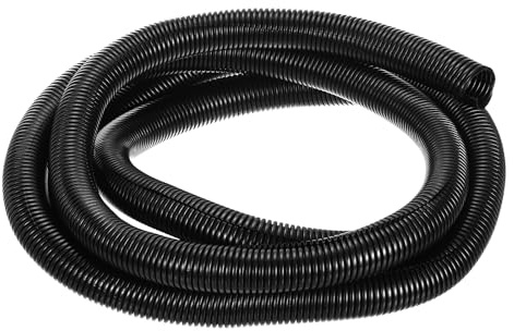 sourcing map 7/8 Inch x 10 Ft Split Wire Loom Tubing, Guard Convoluted Flex, Protective Split Cable Conduit, Flexible Wire Protector Tubing, Electrical Cord Cover,Black