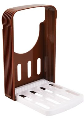 tooloflife Affettatrice per pane pieghevole, regolabile, con spessori per pane tostato, per pane, arrosti, panini, pane e pane, marrone