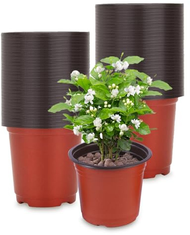 Plastic Plant Pots, 120 Pcs Small Plant Pots,Seed Starting Pots Flower Pots | for Growing Seeds Flowers Vegetables and Seedlings for Gardening(10×8cm)