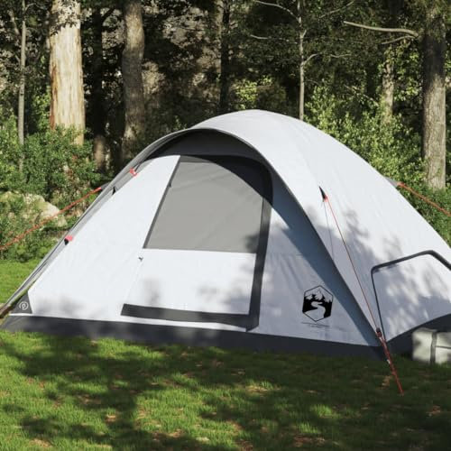 Homgoday Möbel Kuppelzelt für 6 Personen, weiß, wasserdichter Stoff, Gartenmöbel für den Außenbereich Modell 94554