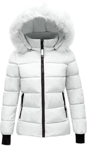 Cocila Abrigos Mujer Invierno Elegantes Abrigo de Invierno cálido con Capucha para Mujer, Chaqueta Acolchada Gruesa, Chaqueta de algodón de Invierno con Capucha, Abrigo Exterior de Trencas De