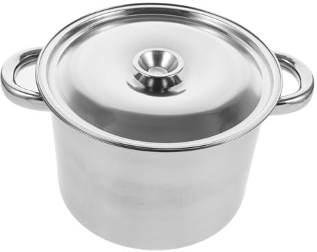 HOLIDYOYO Pentola per Zuppa Acciaio Inossidabile con Manici Secchiello Multifunzionale per Cucinare per Brodo e di Mare Design Ergonomico e Elegante per Cucine Professionali e Domestiche