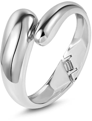 ALEXCRAFT Armreif Breit Groß Chunky Cuff Armbänder für Damen Frauen Herren