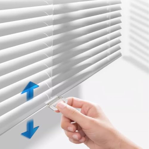 generisch Alu Jalousie Aluminium Jalousette Für Fenster drinnen/draußen W 30-160cm H 80/100/120/130/175/200/220cm Verdunkelungs Jalousien 25 mm Lamellen Horizontale Jalousien(W40xH175cm)