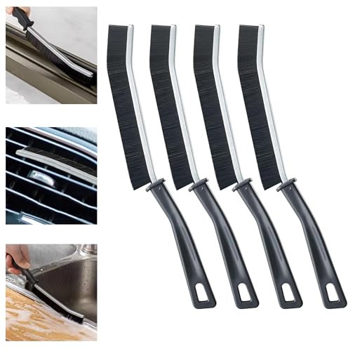 4 Stück Fugenbürste für Bad Schrubber mit Harte Borsten Fensterrillen Reinigungsbürste schmal Spaltreinigungsbürste Bürste,fugenreinigungsbürste für Tiefenreinigung Badezimmern Küche, Fliesenboden