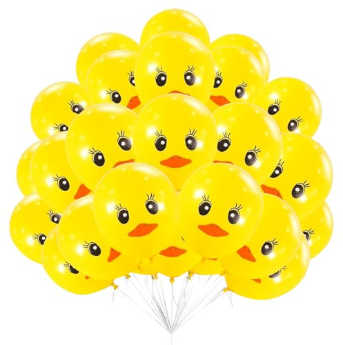 JUFYVO 36pcs Duck Balloons Farm Animal Balloons Duck Latex Balloon Kids Birthday Baby Shower Decorations for Kids