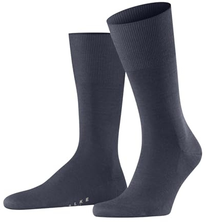 FALKE Airport M So laine coton unies 1 paire, Chaussettes Homme, Bleu Blue Ink 6491, 41-42