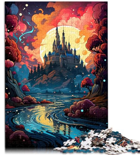 Puzzle für Erwachsene, 1000 Teile, Schloss Chambord, anspruchsvolles Spiel, Lernspiel für Geburtstag, Weihnachten, 26x38cm, für 14-Jährige