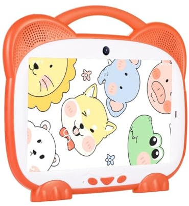 Vocdikficy Tablet per Bambini da 7 Pollici Quad Core 1+8G Doppia Scheda WiFi Android 7.0 Tablet per L'Educazione allo Studio Regalo per Bambini Software per Bambini, Arancione