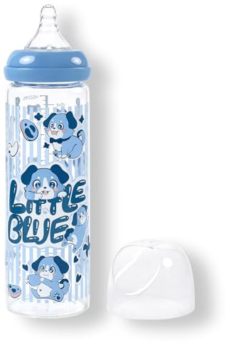 LittleForBig Erwachsene Flasche Ultra Gedruckt Spezialität Überdimensioniert Glas Fütterung Little Blue Muster
