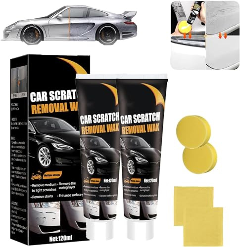Entferner für Autos, 2025 Blitzentferner für Fahrzeuge, Autolack Reparatur Polieren Paste, Kratzer Reparatur Wachs für Auto, Kratzer, Wiederherstellung des Glanzes des Autolacks (2PCS)