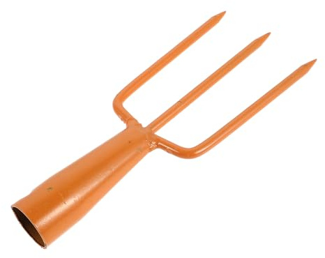 TOYANDONA Testa di Forca Agricola a 3 Denti in Acciaio Robusto, Ricambio per Forcone da Giardino Manuale, Attrezzo per Diserbo Rapido e Aerazione del Terreno, per Lavori di Vangatura