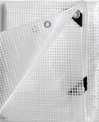 8' x 12' Clear Premium Heavy Duty -14 mil- Poly Tarp Nursery Greenhouse Garden (Finish Size Approx. 7'6 x 11'6)