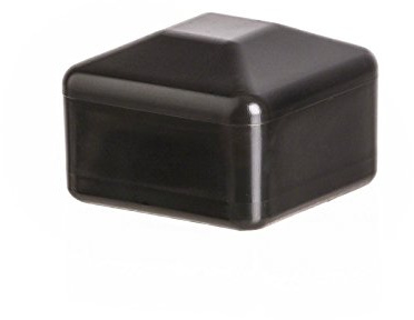 EMFA Capuchon pour poteau carré 100x100 mm Noir 1 pièce chapeau de clôture tube plastique 10x10 cm