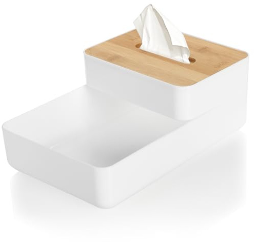 COM-FOUR® 2-delat set med kosmetikaorganisator, kosmetisk vävnadslåda