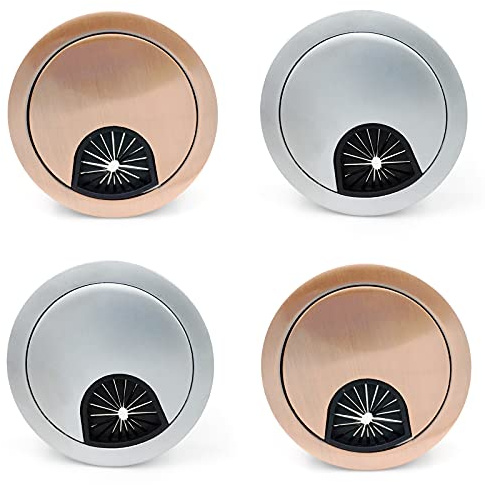 2 Inch Metal Desk Cable Grommet Hole Covers for Wires Cover Wire Insert Furniture Grommets Table Grommet(4 Pcs)
