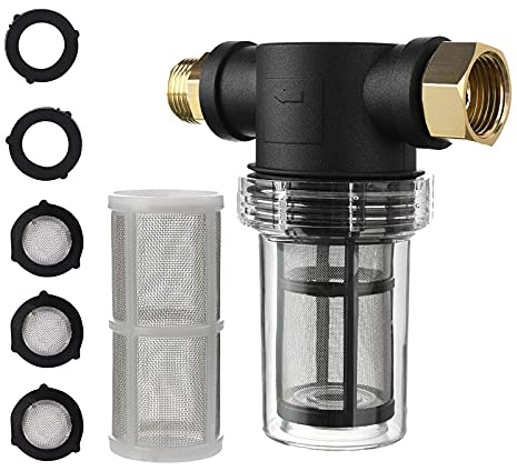 eMagTech Attacco Filtro Tubo da Giardino 40 Mesh per Giardinaggio All'aperto Ingresso Idropulitrice Lavaggio Auto Tubo da Giardino 3/4GHT