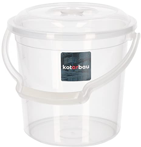 KOTARBAU® Transparenter Eimer mit Deckel Dicht Verschließbar 5 L