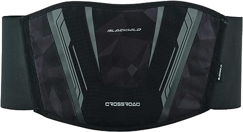 BLACKWILD Nierengurt Motorrad| Crossroad Nierengurt Motorrad Herren und Damen | Effektive Stabilisierung Nierenwärmer Lendenwirbelstütze| Rückenstützgürtel (Schwarz, 2XL)