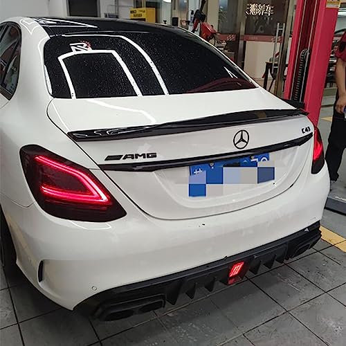 NURCIX Auto Heckspoiler Lippe Kofferraum Heckflügel ABS Material für Mercedes Benz C Class W205 C63 C180 C200 C260 C300 2014-2019 StoßStange Dach Deckel Tail Wing,Carbon Fiber Look