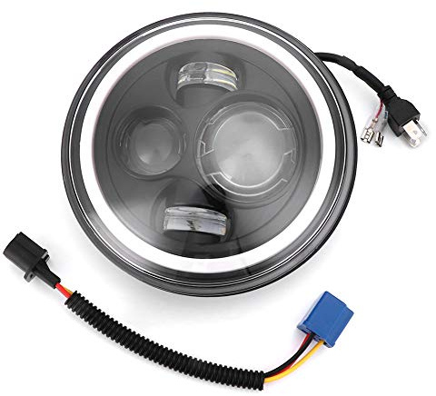 7 Pouces Phare Feux De Jour Clignotant Lampe DRL Clignotant Avec Clignotant LED Rond Halo Angle Yeux Pour Pièces De Voiture