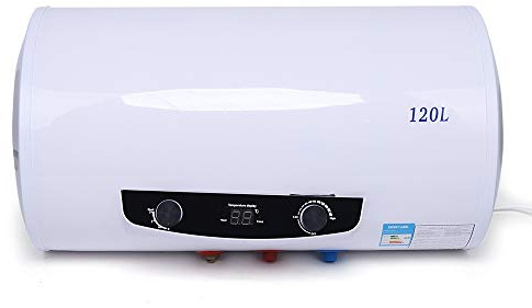 czyuRachel Elektrischer Warmwasserspeicher 120l Warmwasserboiler Speicher 2kw Boiler Wasserboiler Horizontaler Boiler Horizontal Aufgehängt Mit Handbrause 30-75℃ Weiß