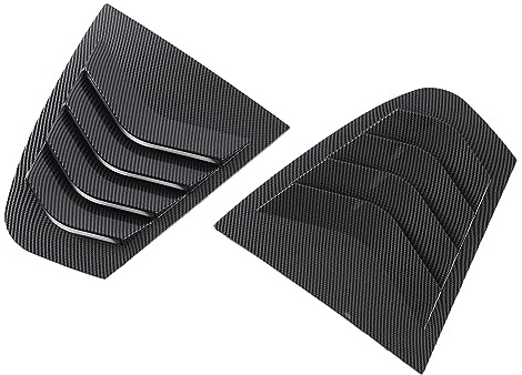 Finiture per Persiane Triangolari per Finestre, Spoiler per Feritoia per Finestrino Laterale, Robusto e Leggero per la Serie 3 F30 (Aspetto fibra di carbonio)