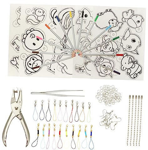 MOLUCKFU Schrumpfkunst-kit Mit Schrumpffolienpapier Material Für Handgemachte Diy-accessoires Geeignet Für Bastelworkshops Und Kindergärten