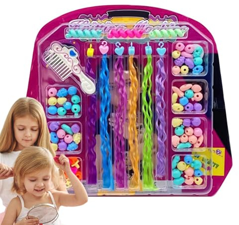 Haarperlen für Mädchen,Haarperlen für Zöpfe,Kinder-Haarperlen-Set zum Flechten - Niedliche Haarschmuck, kreative Haardekoration für Mädchen für Haarstyling, Haarflechten