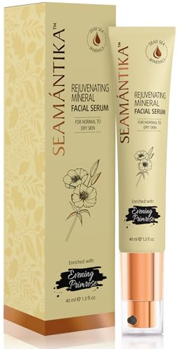 SEAMANTIKA - Siero Viso Minerale con Olio di Enotera - Idratazione Intensa ed Elasticità - Per Pelli Normali e Secche - Senza Parabeni, Solfati, Oli Minerali - 40 ml