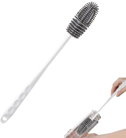 Xijobido Silicone Bottle Cleaning Brush - Long Handle Cup Bottle Cleaning Brush,Scrubbing Brush, Long Handle Scrubber For Cleaning Sports Bottles, Water Bottles